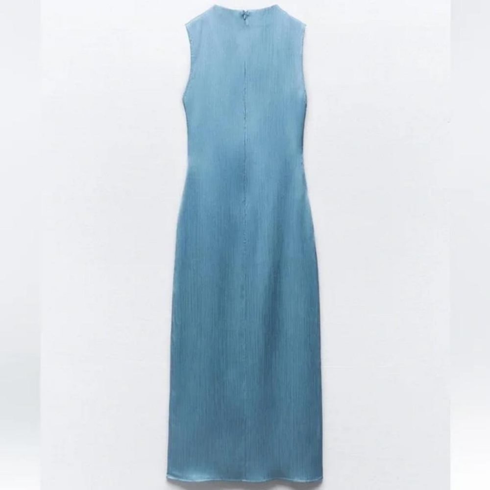 ZARA WRINKLED EFFECT STRAIGHT DRESS